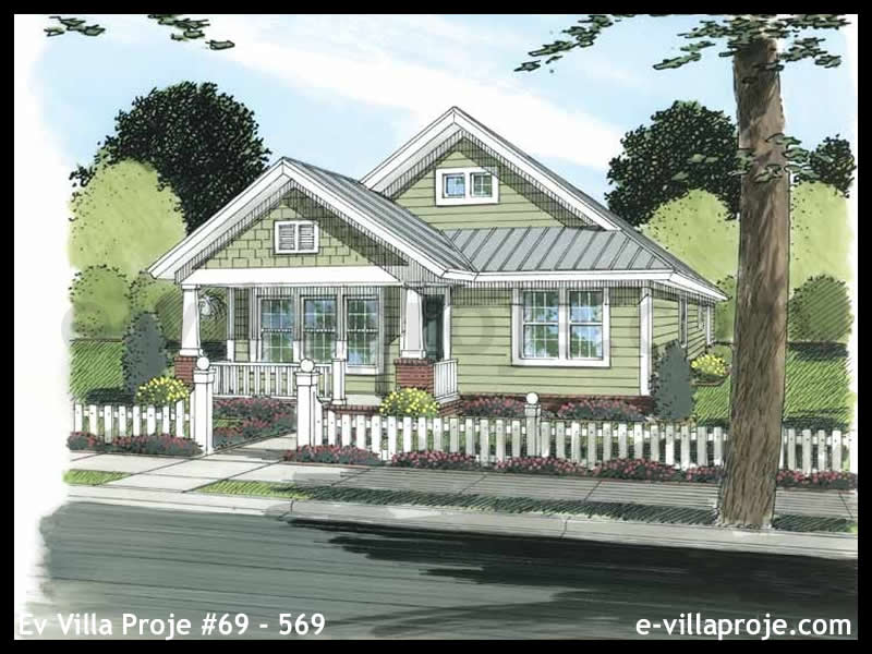 Tek Katlı 114 m² Müstakil Villa Projesi (#69-569)