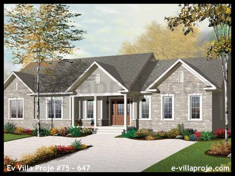 Tek Katlı 179 m² Müstakil Villa Projesi (#75-647)
